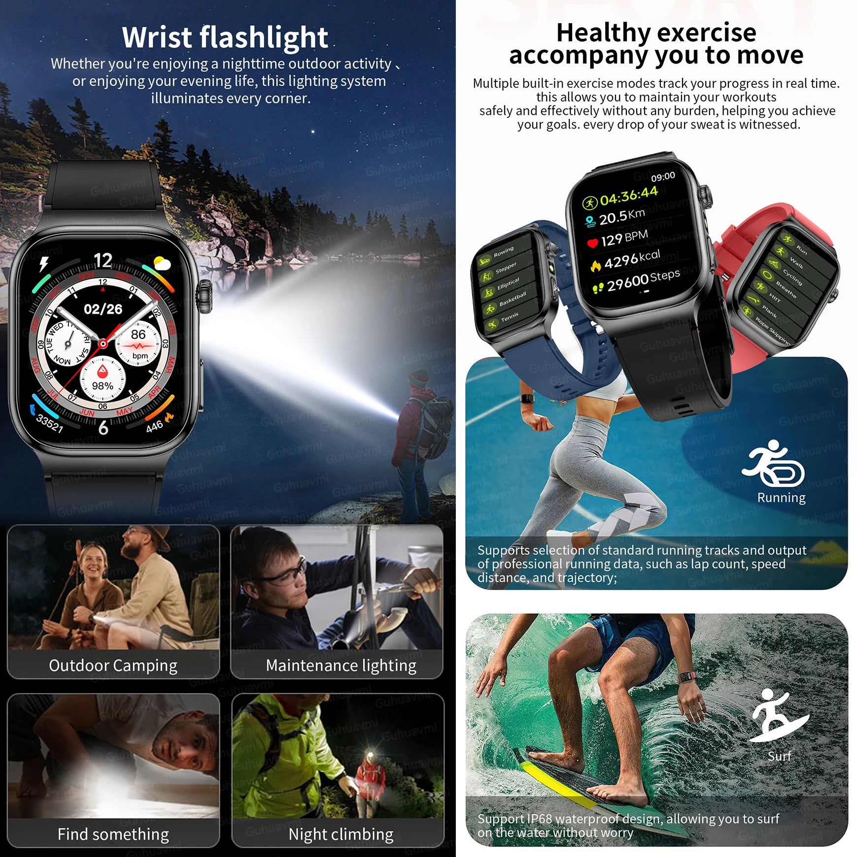 2025 New Precision detection ECG+PPG Uric acid Blood Fat SmartWatch Men Blood Pressure Blood oxygen Voice Call Health Smartwatch