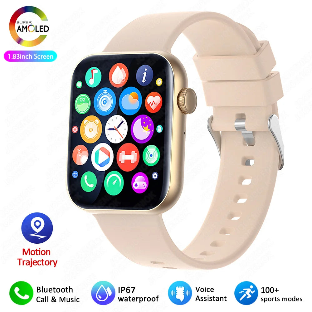 New Smart Watch Full Touch Screen Bluetooth Call AI Voice Heart Rate Waterproof Watches Sports Bracelet Smartwatch Women