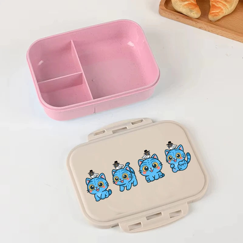 I YAN Demon Hunters anime lunch box with large capacity food storage container for kids, ideal for school and picnics.