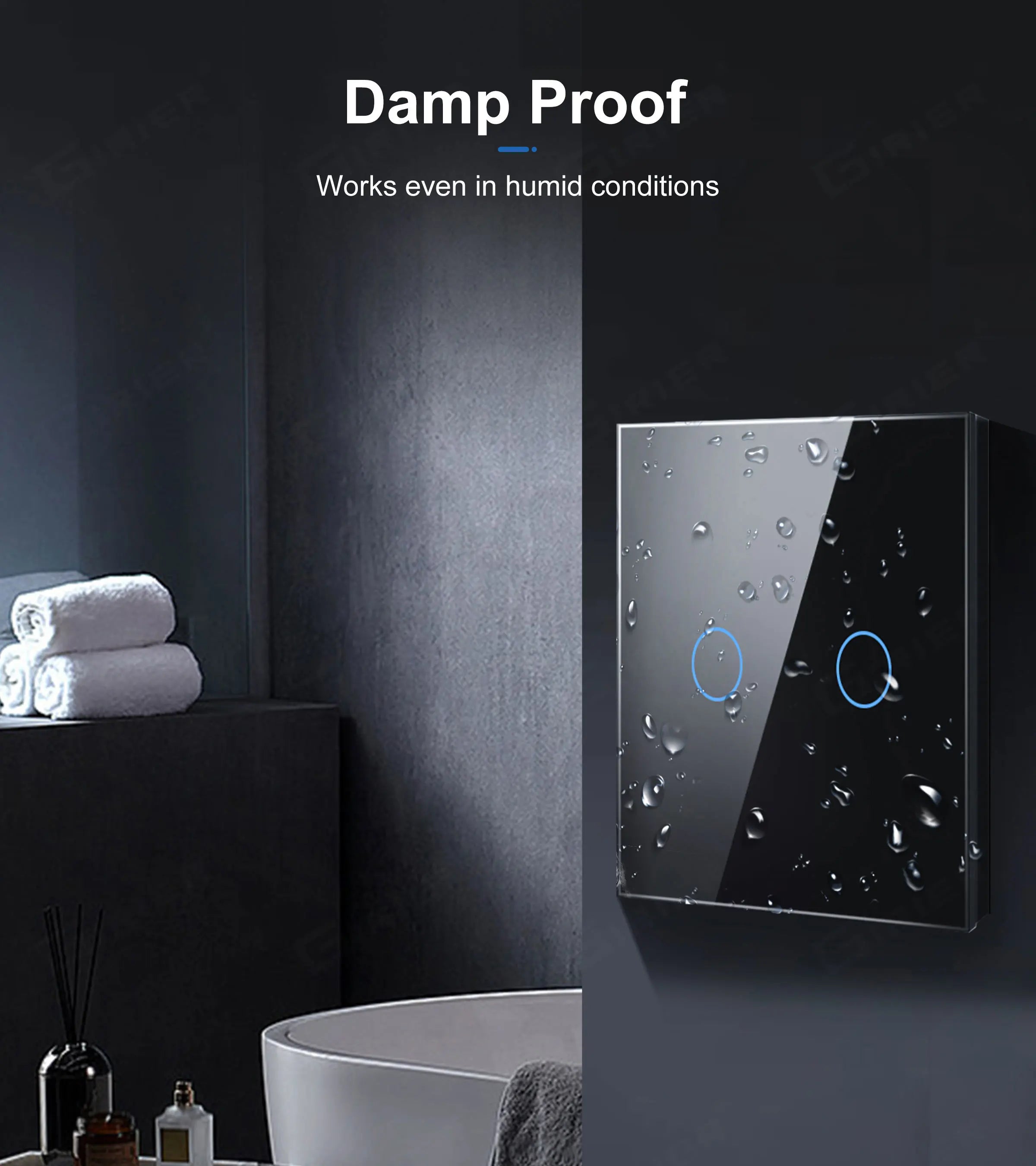 Wifi Wall Touch Switch EU No Neutral Wire Required Smart Light Switch 1 2 3 Gang 220V Tuya Smart Home Support Alexa Google Home