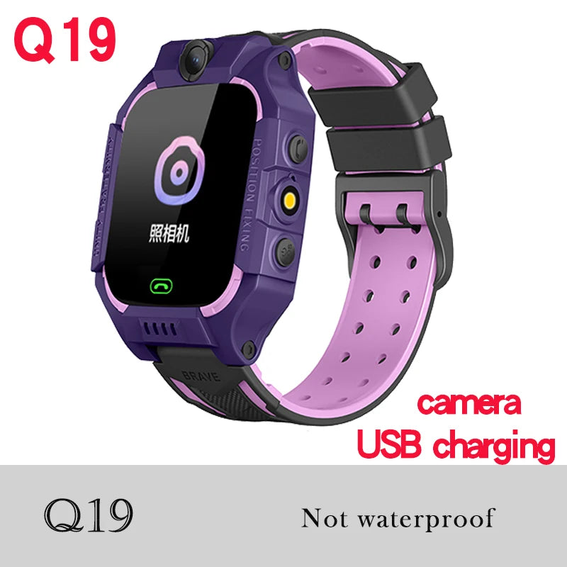 Kids Smart Watch SOS SIM Card Phone Watch – Q19 / A28 / Q88 / A16 IP67 Waterproof Camera LBS Tracker Gift for iOS Android - I YAN