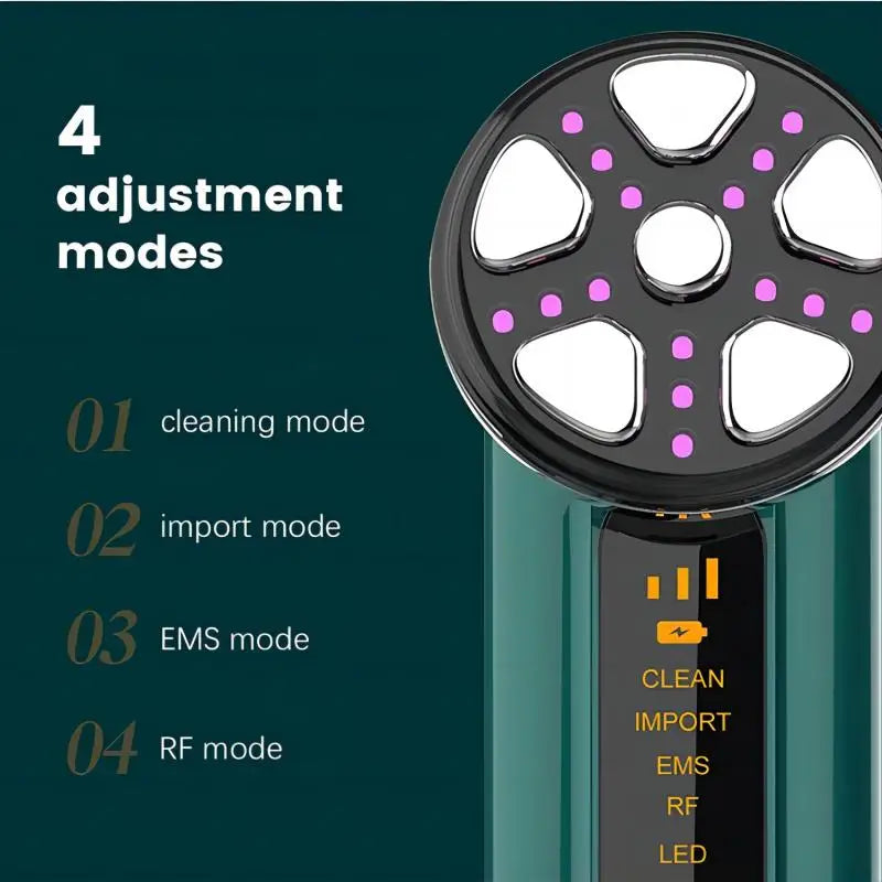 Microcurrent Facial Device Face Lifting Machine Neck Skin Tighten Massager LED Light Photon Vibration Rejuvenation Beauty Tool
