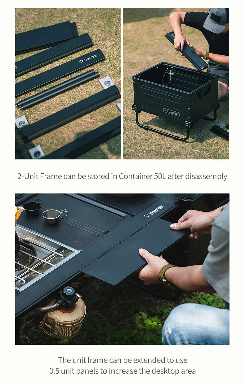 ThousWinds Stylized IGT Camp Kitchen Outdoor Storage Container Camping Table Lightweight IGT System Snow Peak Camping Supplies