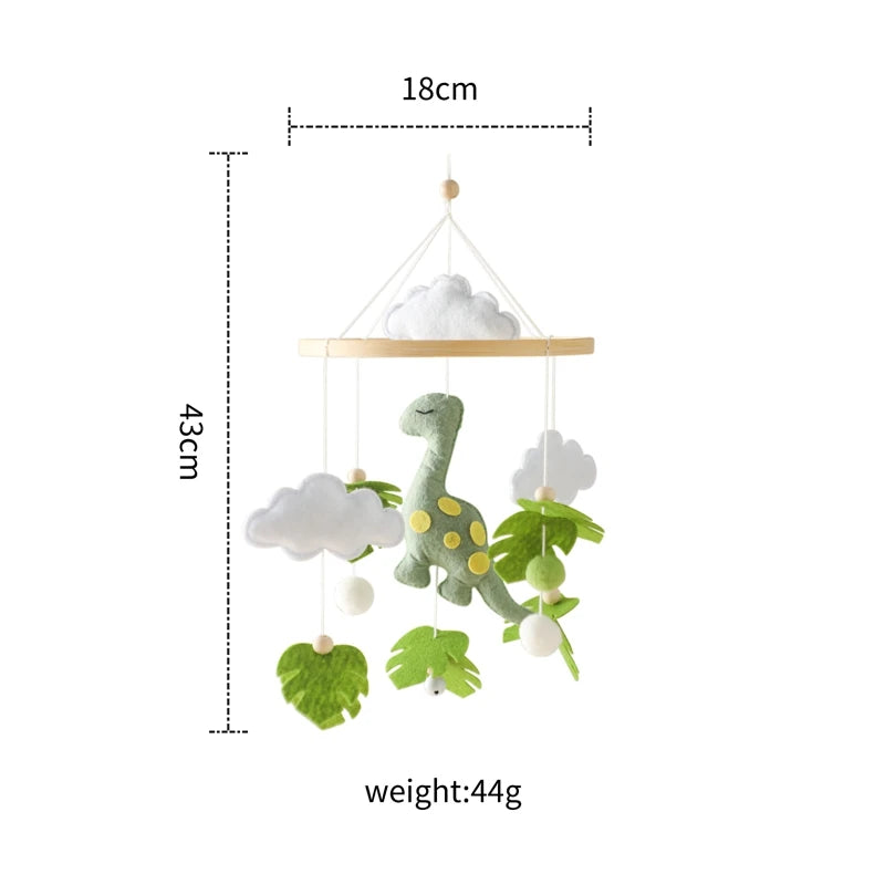 Hot Air Balloon Wooden Baby Crib Mobile – Musical Bed Bell & Rattles for Newborns 0–12M - I YAN