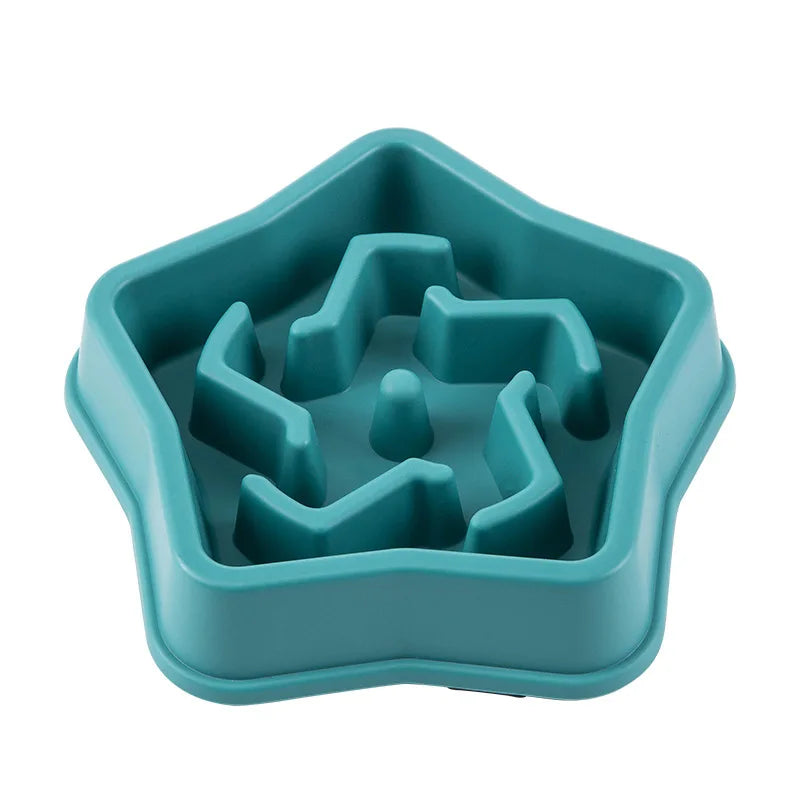 I YAN pet slow food bowl for cats and dogs, round, anti-choking, non-slip, thickened, in multiple colors and shapes.