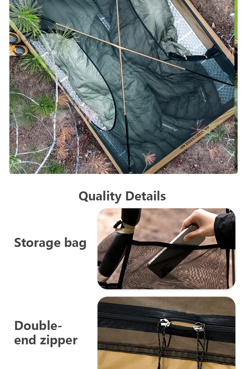 BISINNA Camping Tent 2 Persons Portable Waterproof Backpacking Tent Double-layer Outdoor Hiking Travel Camping Equipment