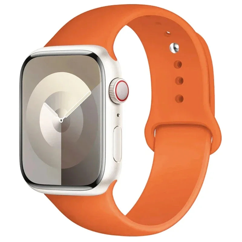 Silicone Band For Apple Watch strap 46mm 44mm 45mm 40mm 41mm 42-38mm 49mm sport bracelet iwatch series 11 10 9 8 7 6 5 SE Ultra3