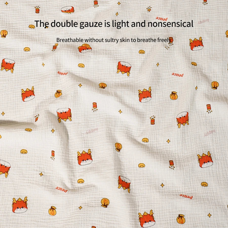 Soft cotton muslin baby receiving blankets from I YAN, 80x80cm swaddle blankets for newborns and infants.