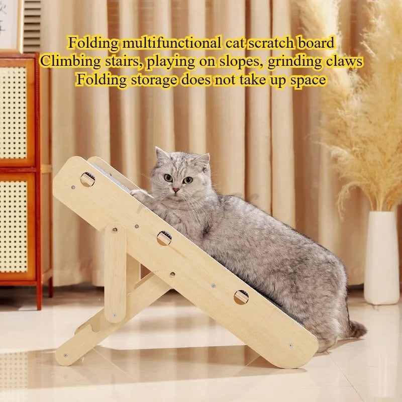 Adjustable and foldable I YAN dog staircase and pet ramp with two-in-one design for cats and dogs, shown in a home setting
