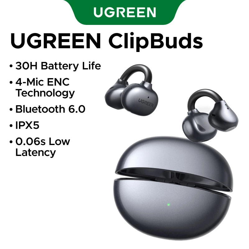 UGREEN Ear Clip EarBuds OWS Wireless Bluetooth Earphones TWS Headphones