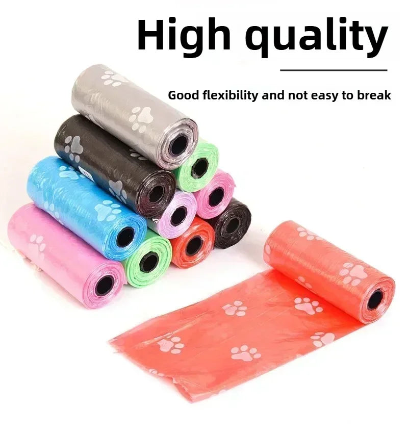I YAN dog poop bags refill roll, outdoor pet waste cleanup bags for walking and travel, compact and easy to use.