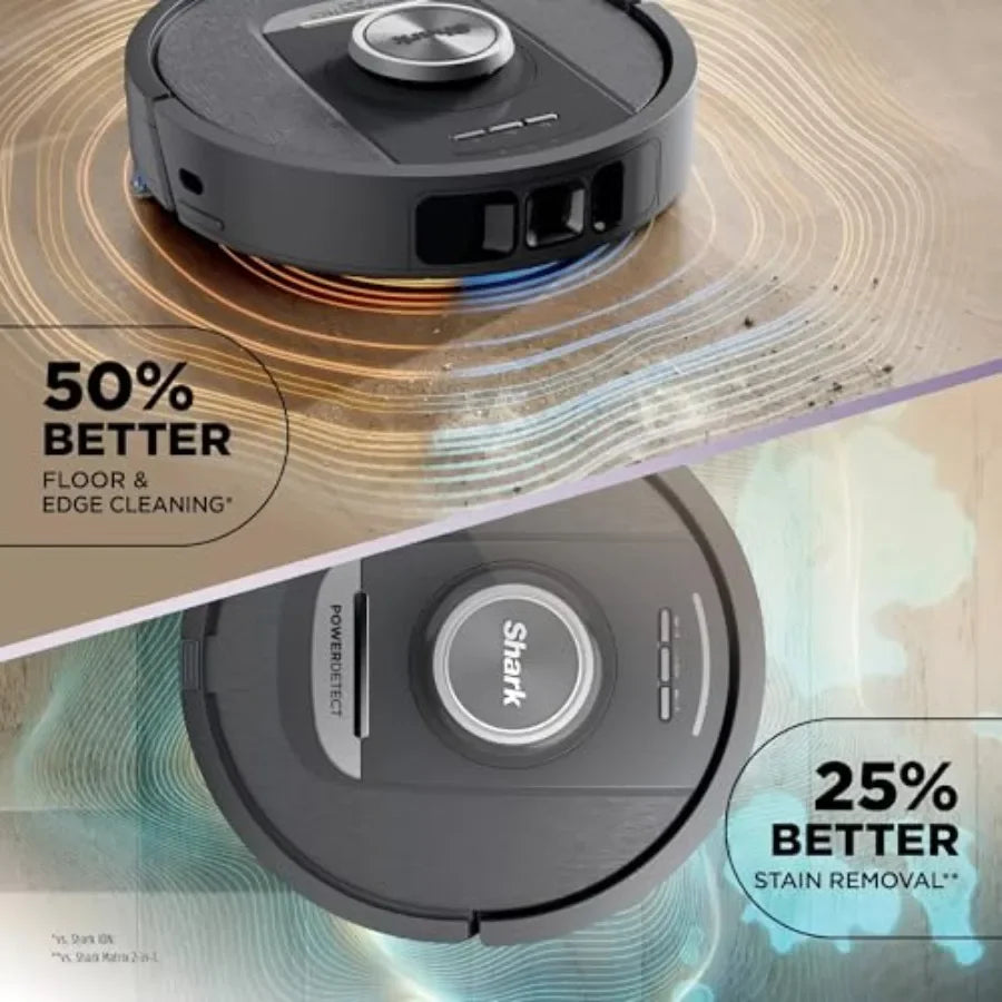 Robot vacuum and mop for hard floors, Gaia Grey, PowerDetect 2-in-1 with NeverTouch Base, certified refurbished