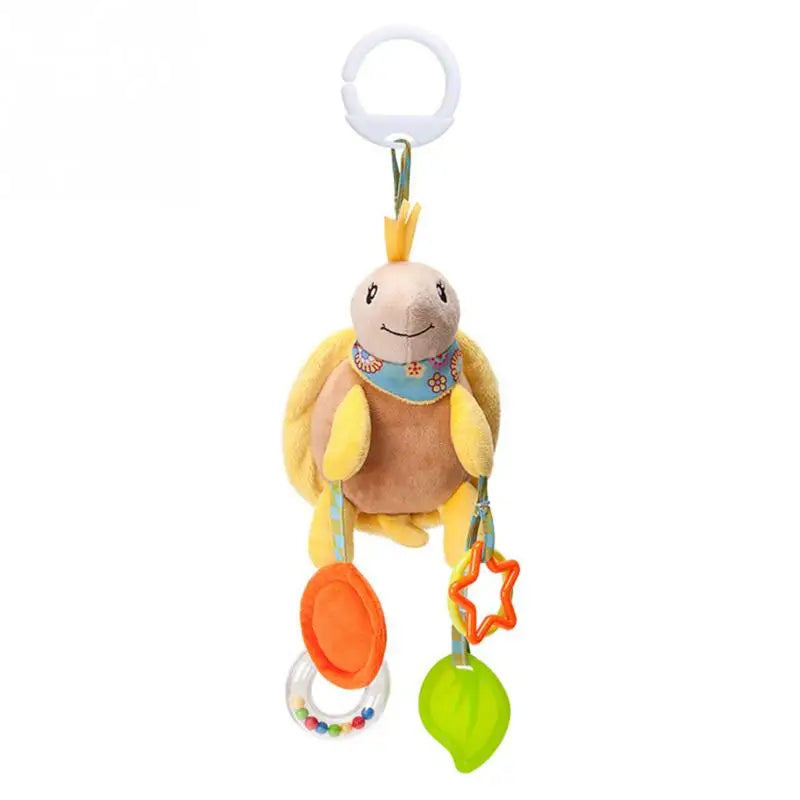 Soft giraffe and zebra plush handbells and rattles toy for infants, includes teether and handle, ideal for baby development and gifts