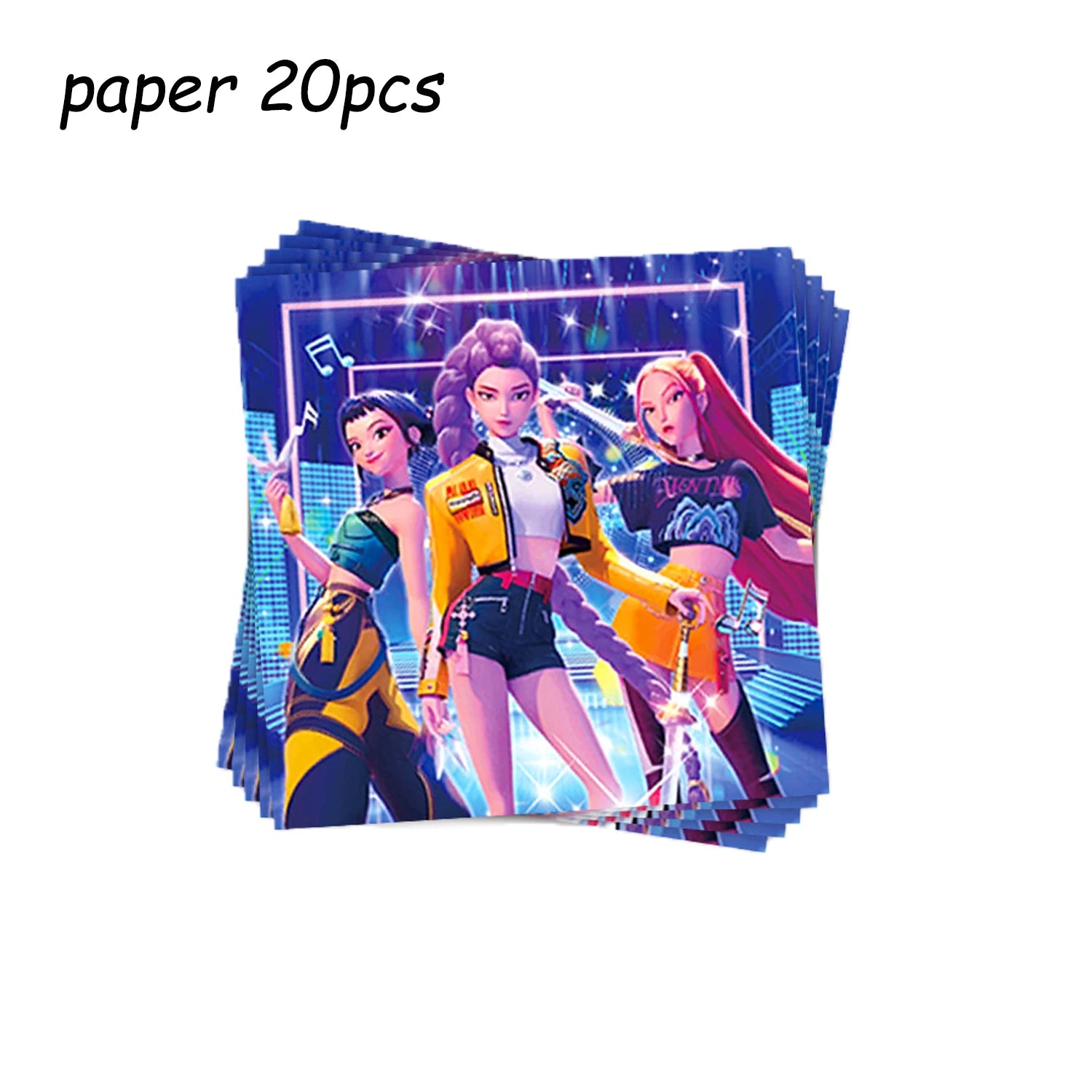 k pop demon hunters Theme Birthday Party Decorations Tableware  Balloon Cup Plate Banner Backdrop for Girls Baby Shower Supplies