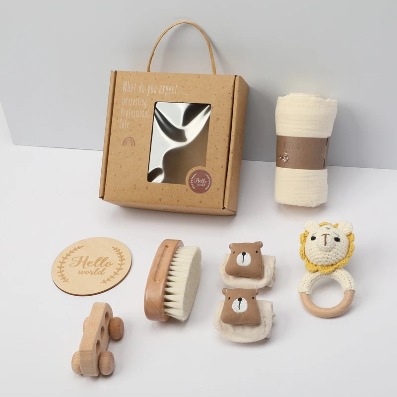 Newborn Baby Gift Box Set – 7-Piece Bath & Keepsake Collection - I YAN