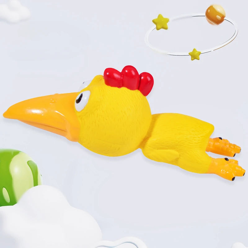 Dog Toys Make a Sound Cooing Chicken Dog Toy - Durable Latex Chew For Small To Medium Breeds Interactive Play & Dental Health