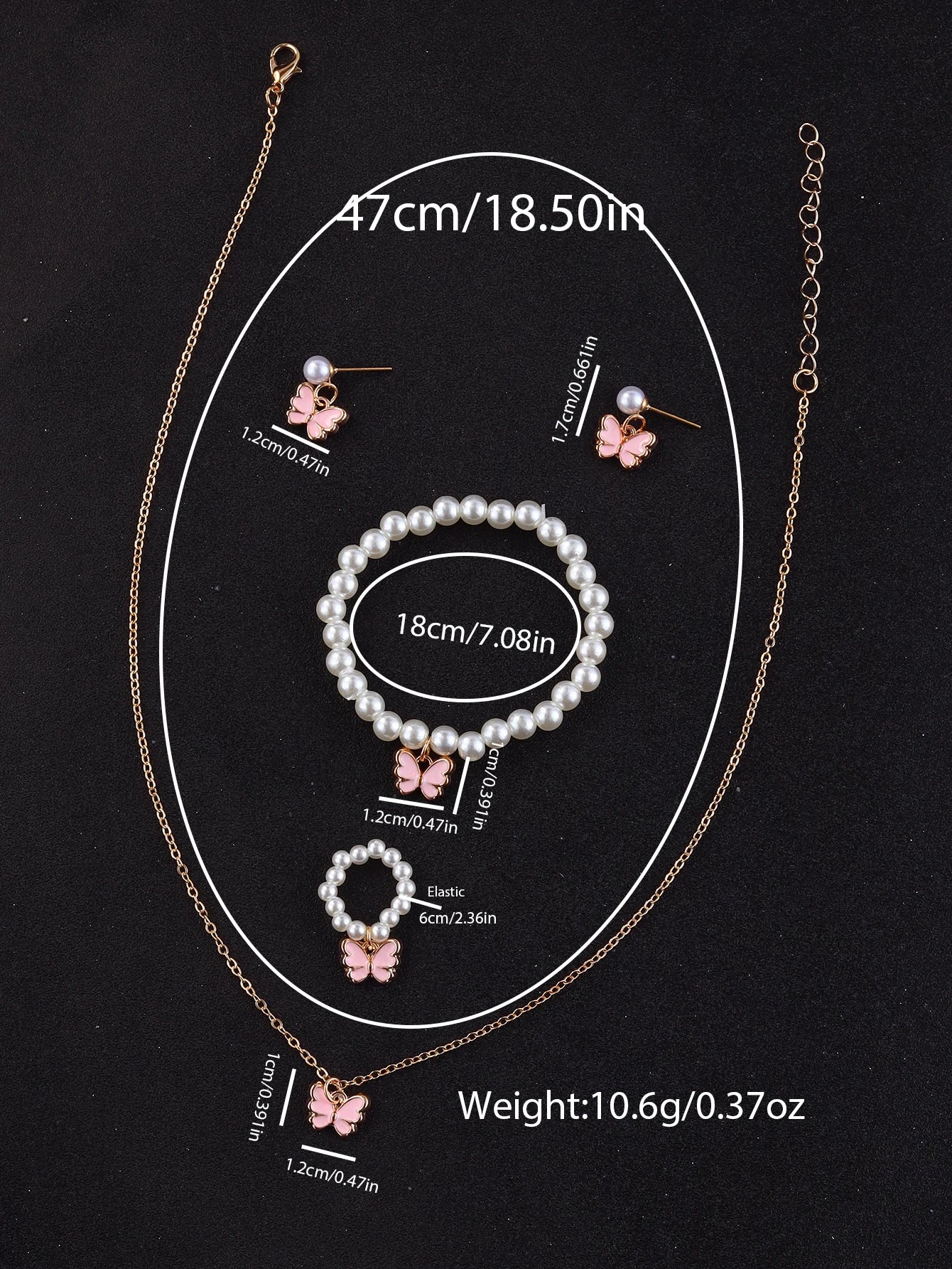 Love Pattern Electronic Watch And Butterfly Accessories Set Birthday Gift (No Box Included)