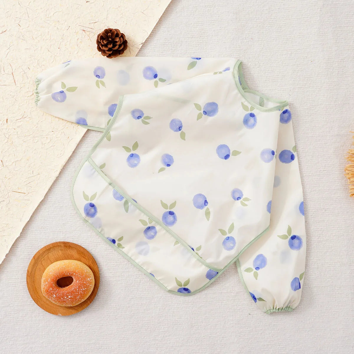 Long Sleeve Baby Bibs Water Dirt Proof Burp Cloths Cute Infant Eating Child Drawing Apron Self Feeding Bib Boy Girl 0-3 Year