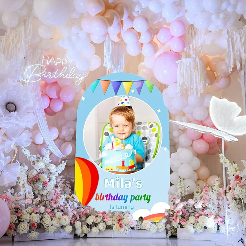 Custom 2-Sided Green Plaids One Silly Goose Pattern Arch Backdrop Cover Kids Birthday Party Baby Shower Decoration Background