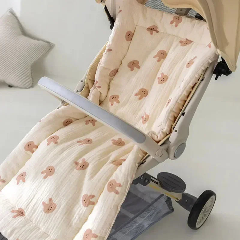 Soft and Comfortable Baby Walking Thick Cartoon Bear Baby Stroller Cushion Cotton Shoulder Strap Baby Stroller Cushion
