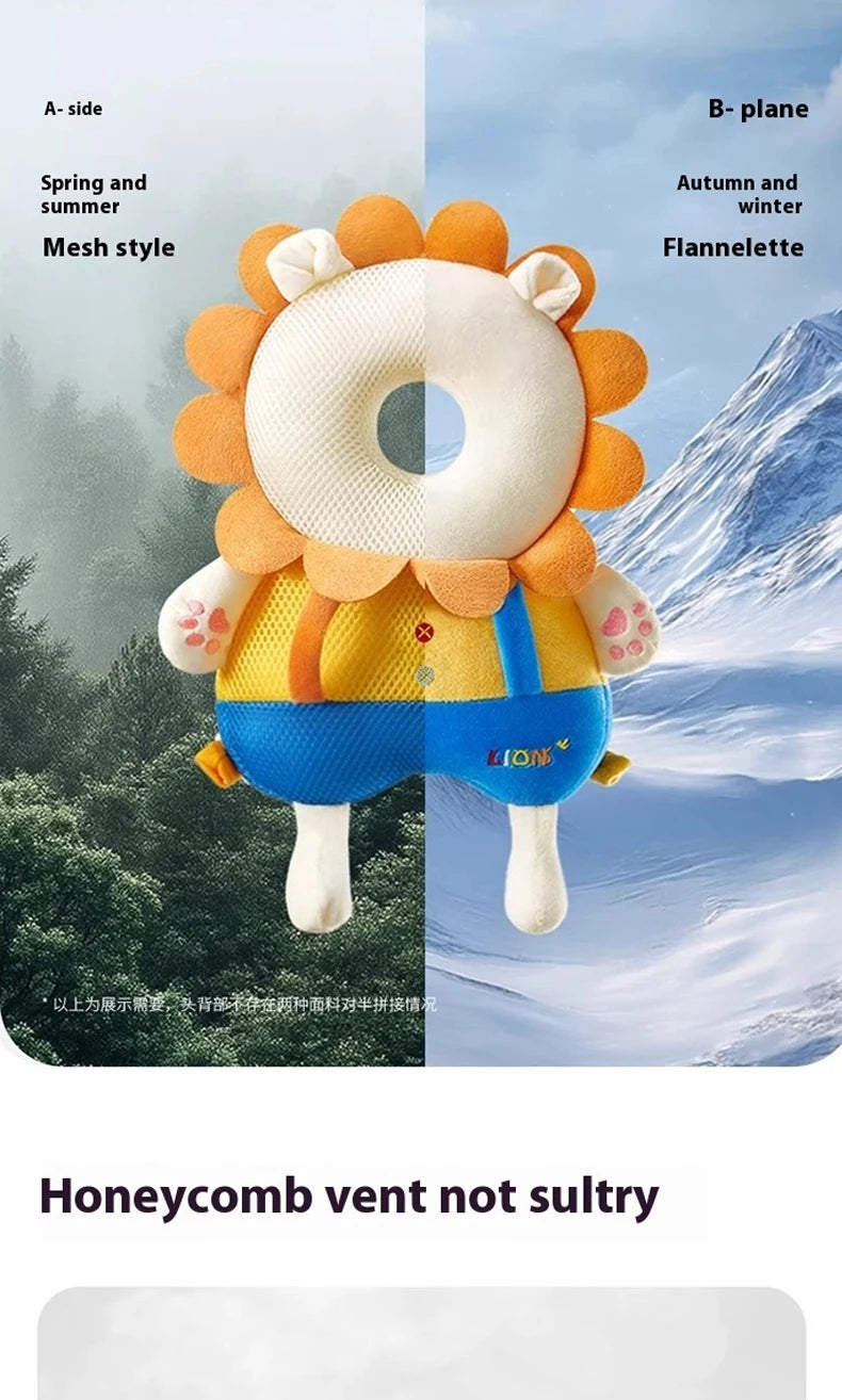 I YAN AIBEDILA baby head protector pillow backpack with safety cushion, designed for newborns and toddlers learning to walk.