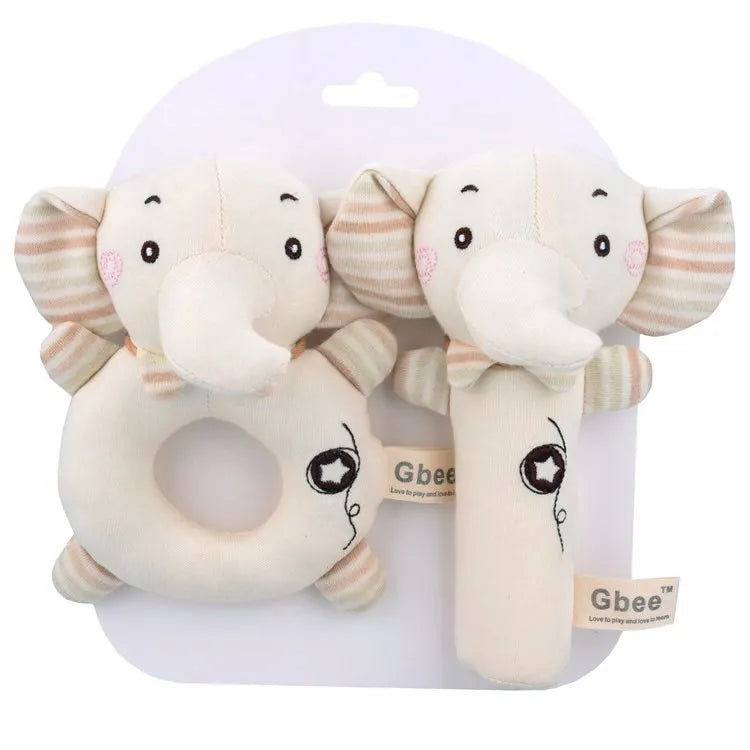 Organic Cotton Hand Rattle Baby Soothing Toy Infant Baby Rattle Toy for Babies