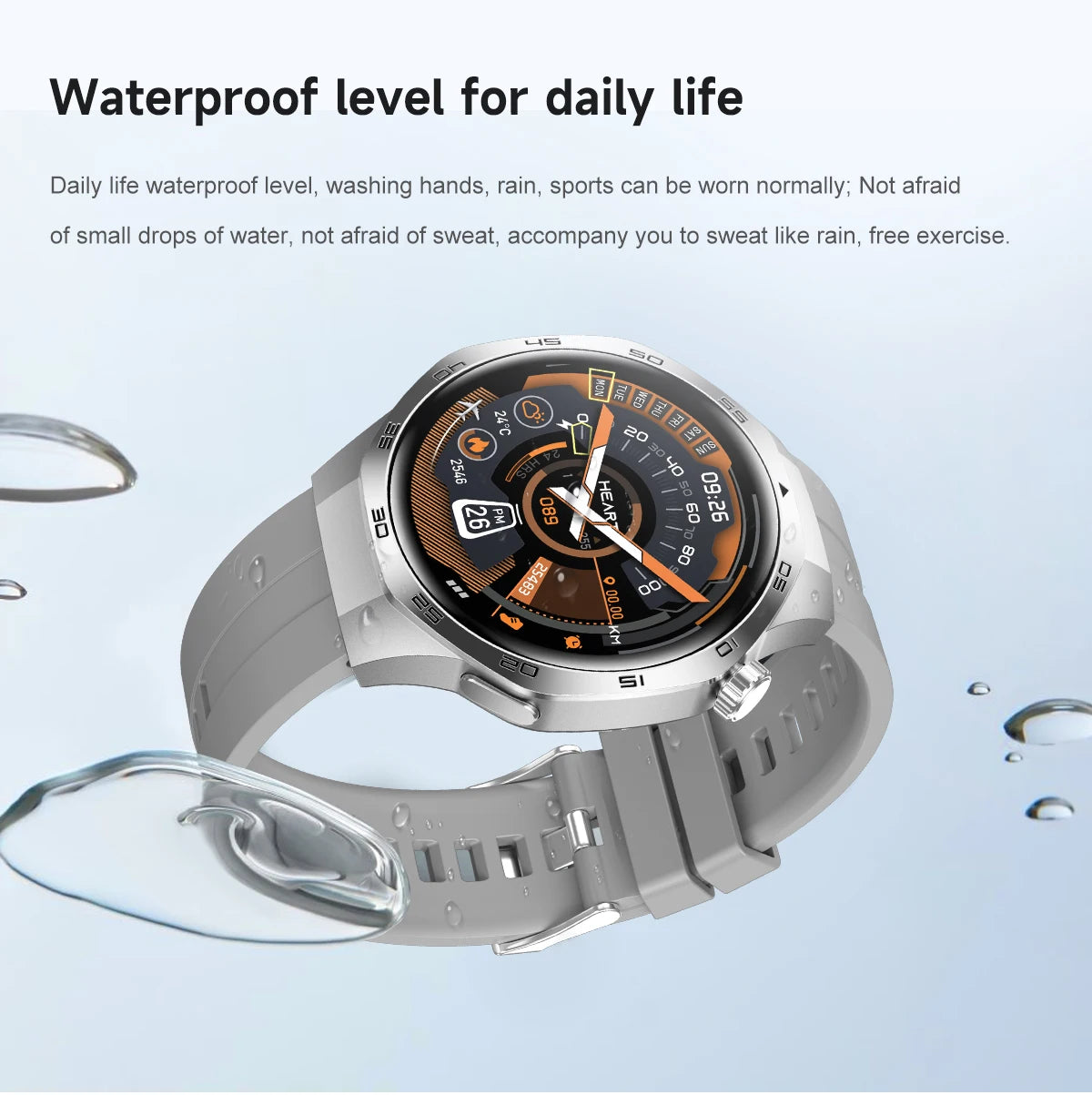 Watch 5 Pro GPS Track Compass Smart Watch Men 360*360 AMOLED Screen NFC BT Call Waterproof Health Monitor Man Smartwatches