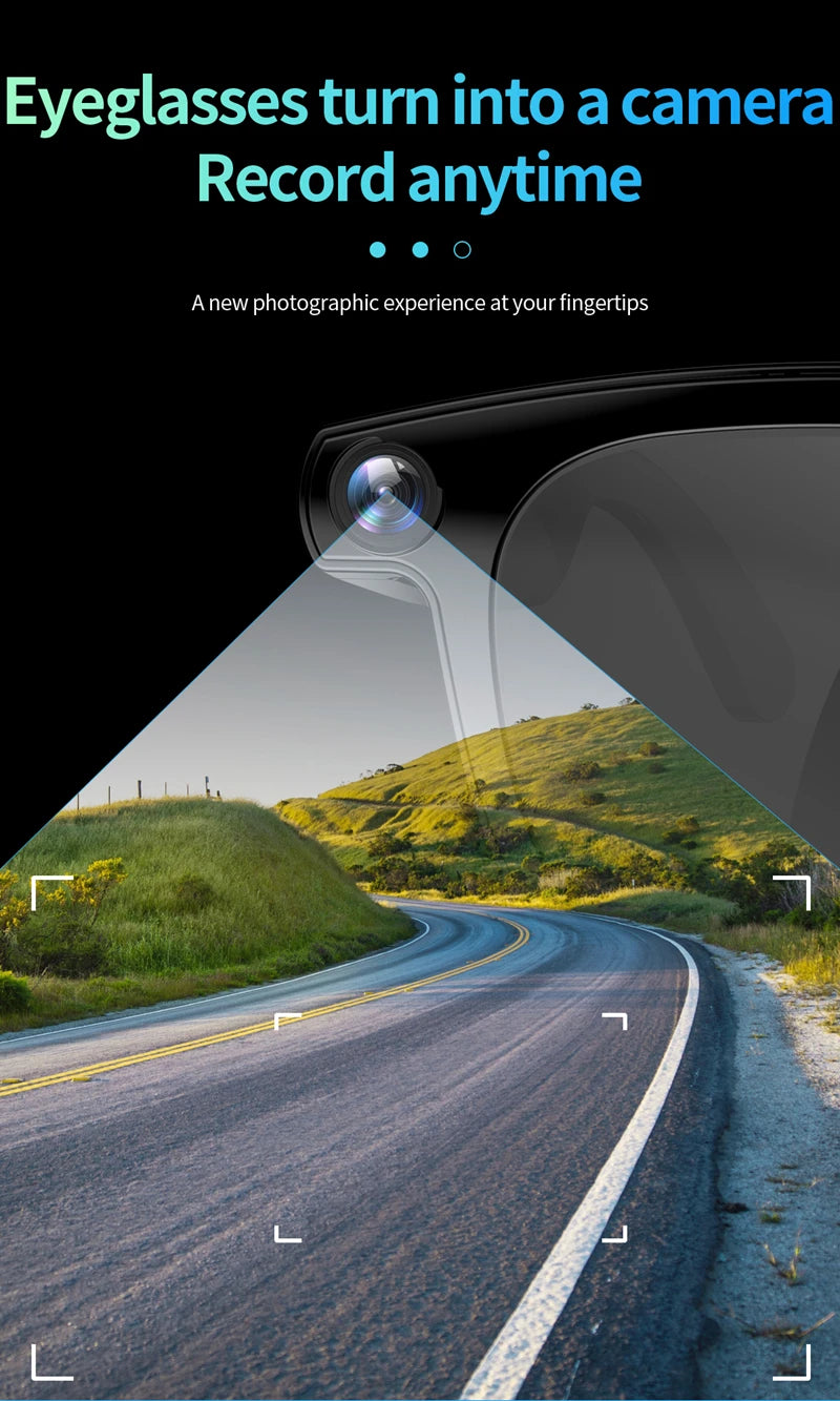New AI Smart Glasses 800W HD Camera Black Technology Image Translation Chat GPT Video Call Photo Waterproof For Men Women New