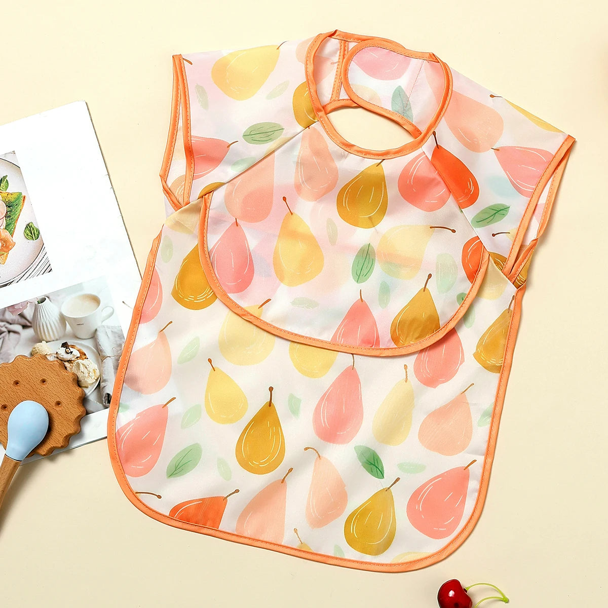 Elinfant Eating Feeding Bibs,Easy To Clean Burp Cloth,Wash-Free Eating Bibs,Smock Apron For Boys Girls, Baby Food Accessories