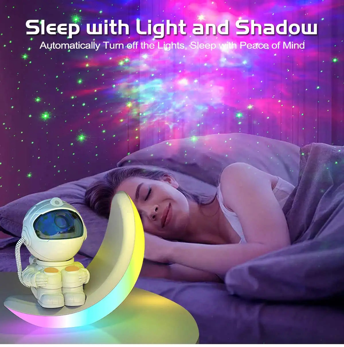 Astronaut Galaxy Projector Moon Night Light Star Ceiling Projector Galaxy Light with Timer and Remote Starry Nebula LED Lamp