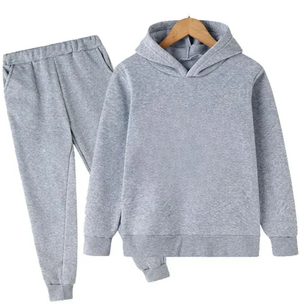 Children Hoodie Tracksuit Autumn Winter New York USA Letter Graphic Sweatshirt Pant Suit Baby Boy Girl Kid Sport Two Pieces Set