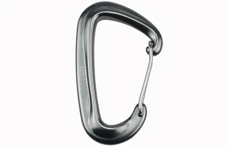 12KN Small Climbing Carabiner D-Shape Mountaineering Buckle Hook Safety Lock Outdoor Camping Hiking Key Chain