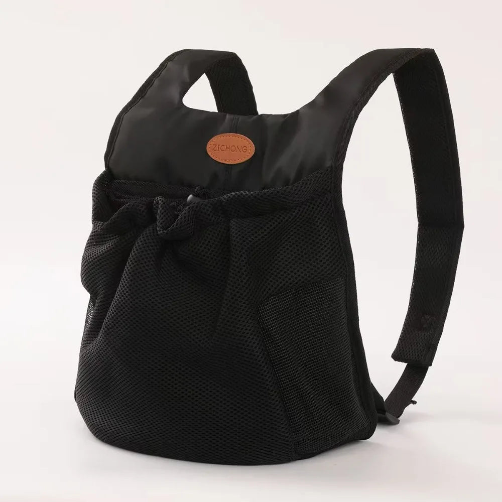 Breathable Pet Chest Shoulder Bag Double Shoulder Adjustable Pet Travel Bag Foldable Cycling Pet Backpack Outdoor Hiking