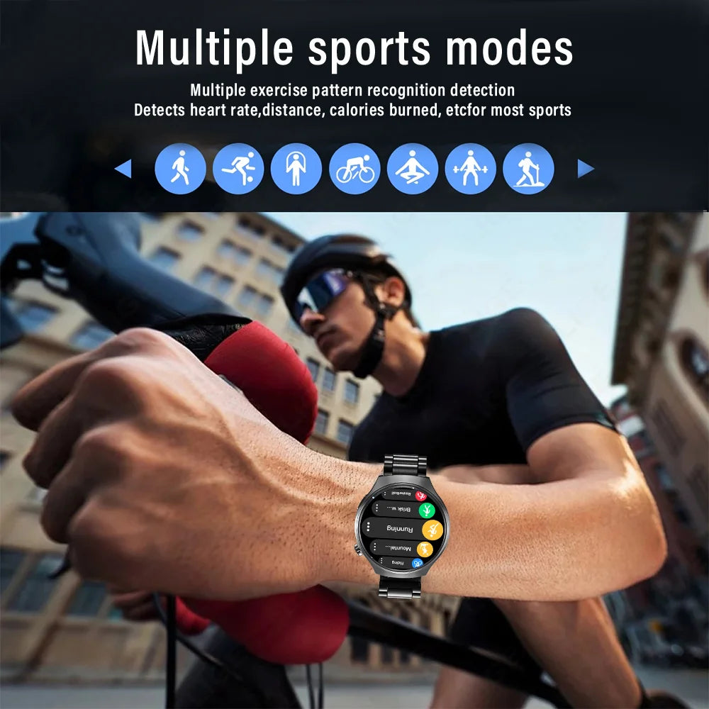 G.L Wear 2025 New Men's Smart Watch HD Display Health Tracking Bluetooth Calling Voice Assistant Sports Smartwatch
