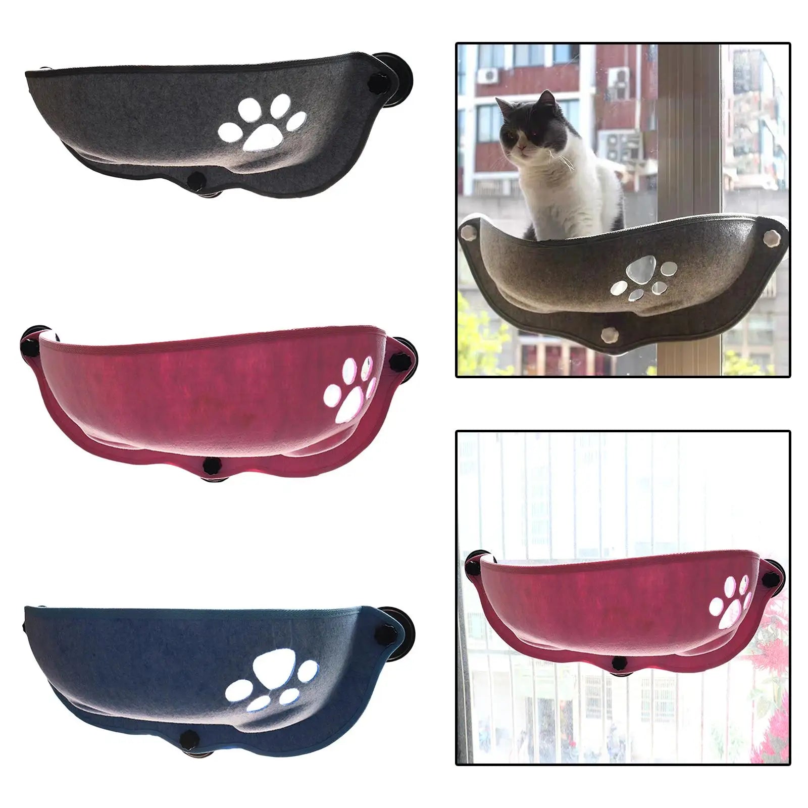 Cat Hammock Window Mounted Cars Bed Suction Cup Pet Perch Washable Pad