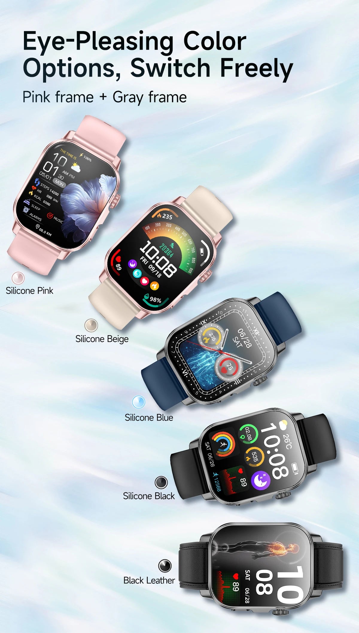 2026 New ECG+PPG Healthy Diagnose Smart Watch Men Body analysis Blood Pressure Lipid Uric Acid Women's Health Tracker Smartwatch