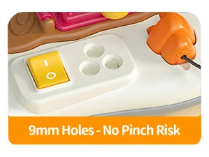 Montessori busy board sensory toy for toddlers, featuring music, LED lights, and various activity buttons for 2+ year old boys and girls.