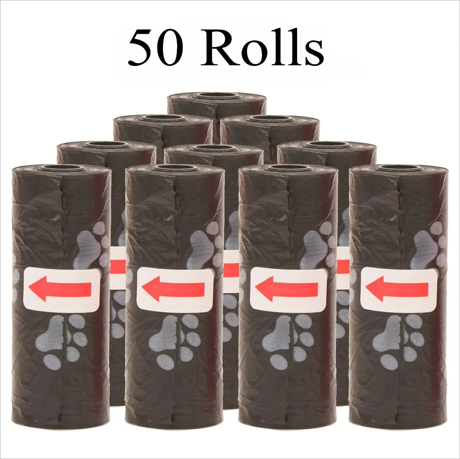 10/20/30/50Rolls Pet Poop Bags 15 Bags per Roll Outdoor Dog Waste Cleanup Bags Refill Garbage Bag for Walking Travel Pet Supplies
