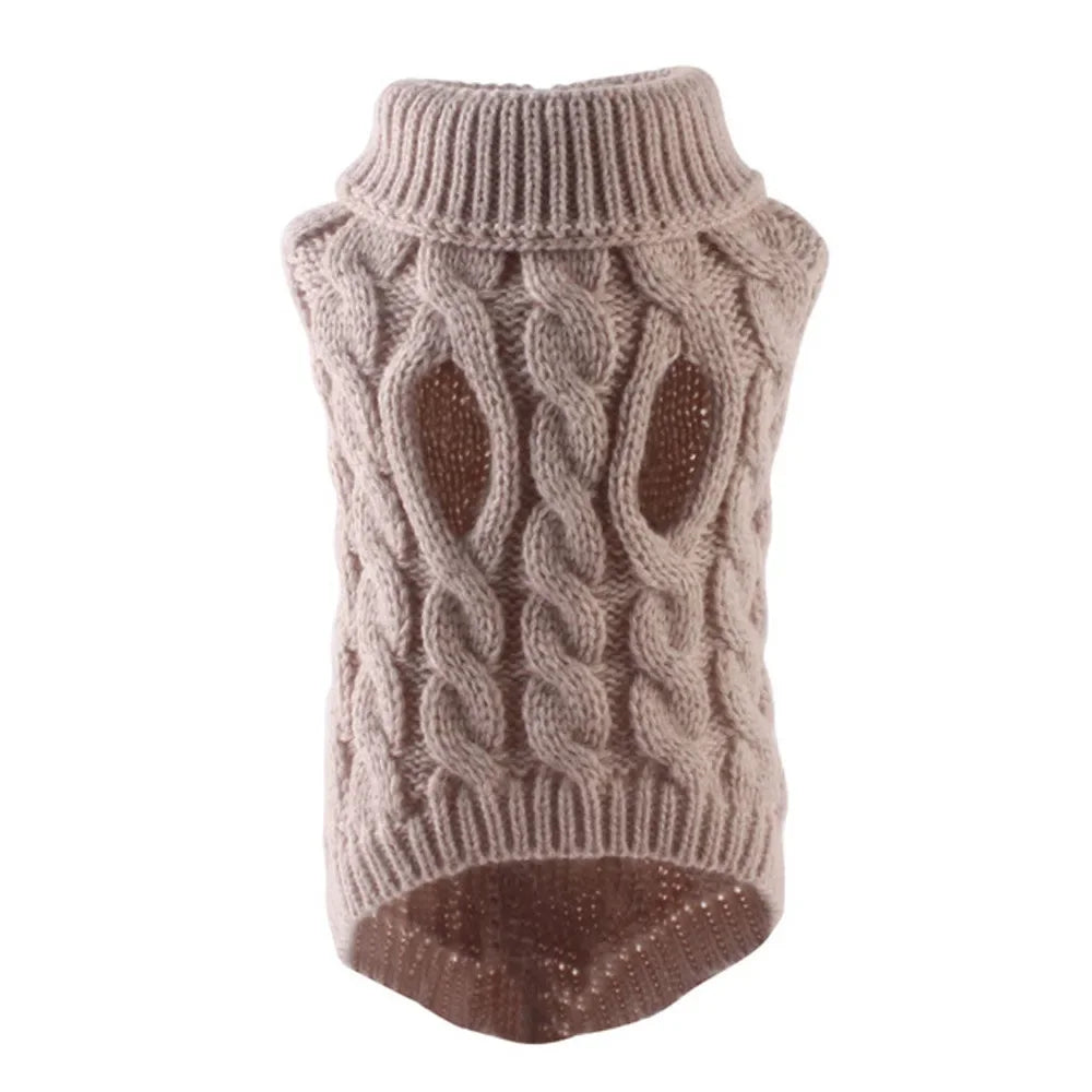 Warm Pet Sweater Winter Dog Clothes for Small Medium Dogs Knitted Puppy Cat Coat Chihuahua French Bulldogs Yorkie Customes