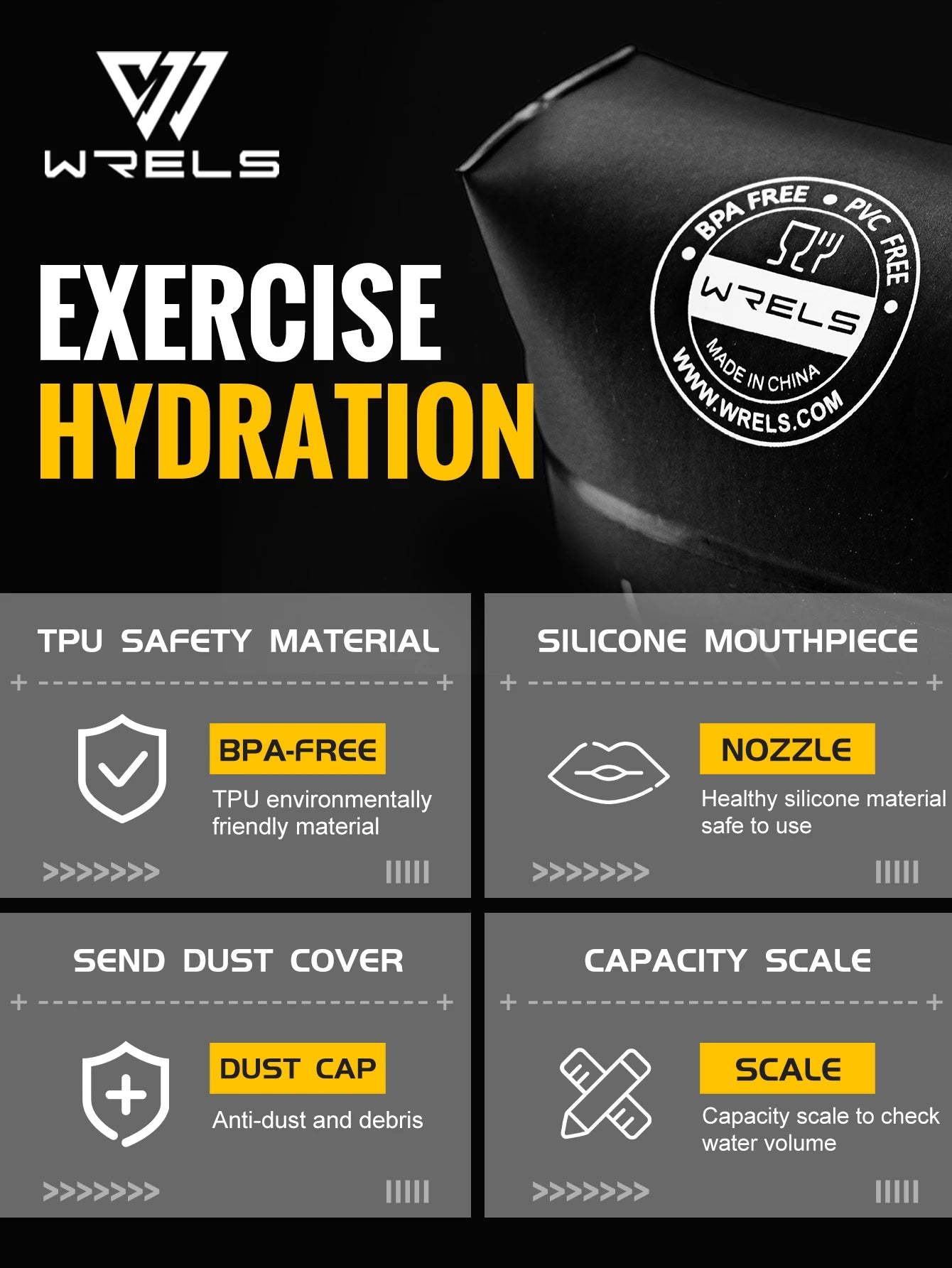 Portable TPU Soft Water Bottle BPA Free Folding Soft Flasks For Outdoor Sports Marathon Running Hydration Camping Hiking