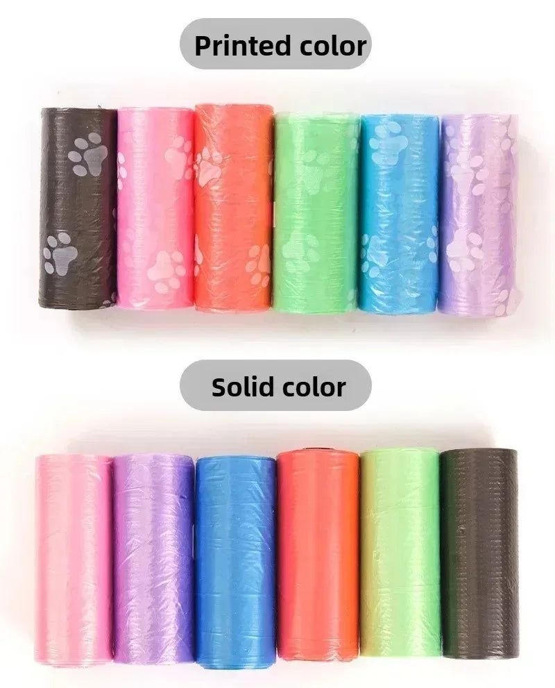 I YAN dog poop bags refill roll, outdoor pet waste cleanup bags for walking and travel, with easy-to-use design for pet owners.