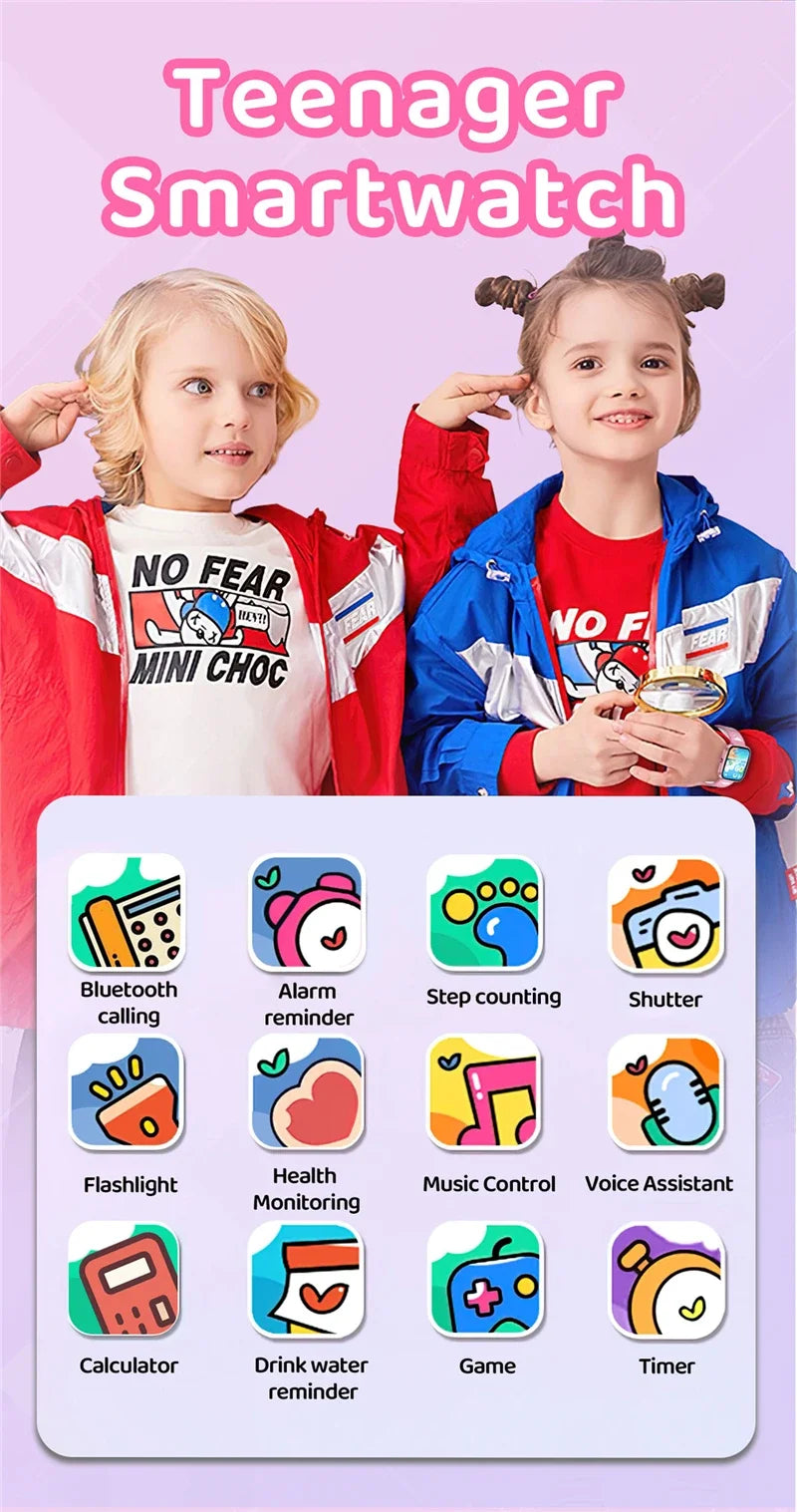 Kids Smartwatch Teenage Pedometer Sports Children Smartwatch – Wireless Calling Student Gift for Boys & Girls - I YAN