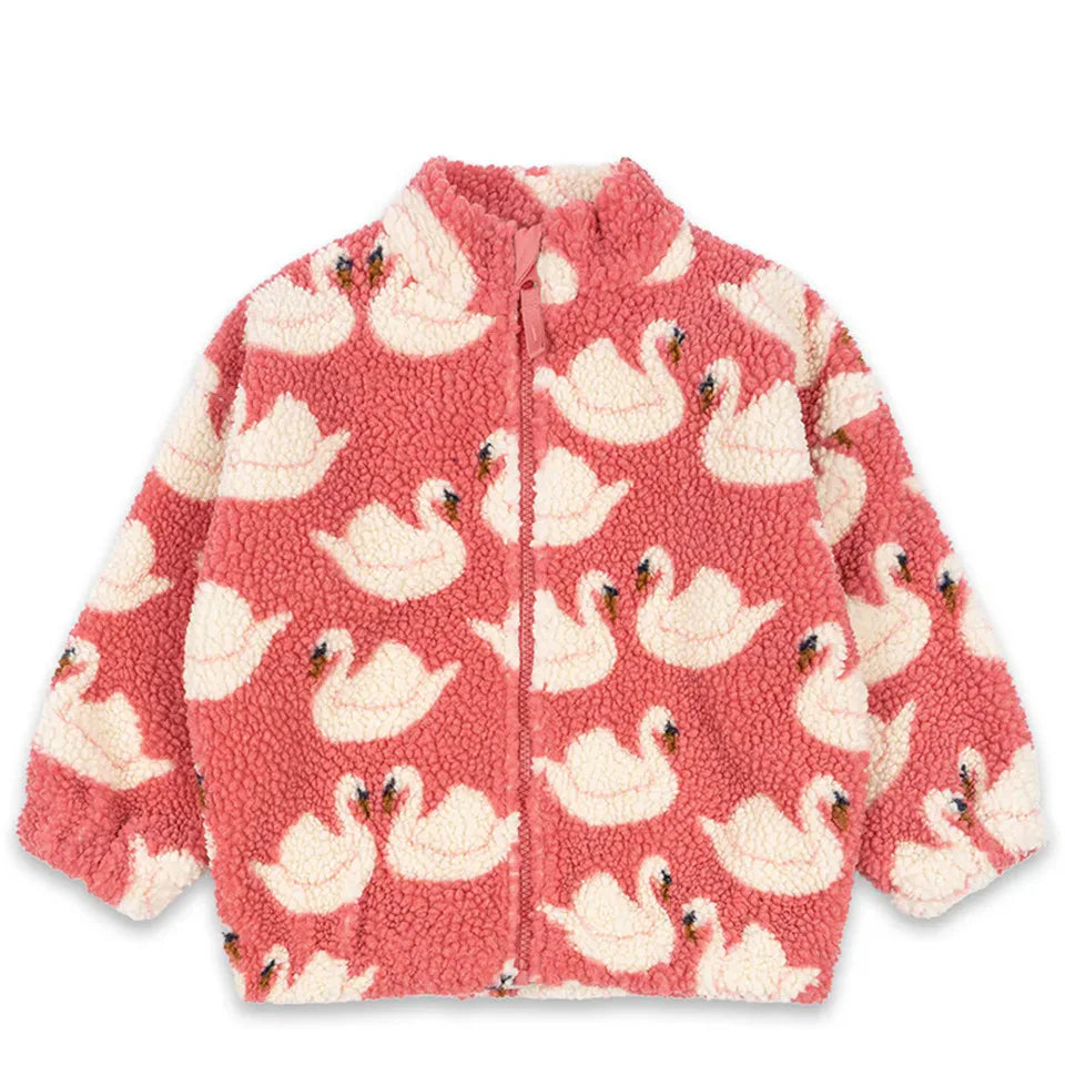 2026 KS Brand Winter Baby Girls Boys Lambswool Cherry Jackets Kids Clothes Boys Sequin Cartoon Outerwear Children's Coats 1-9Yrs
