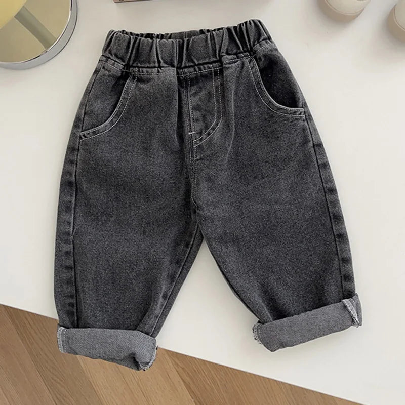 Spring Autumn New Baby Pants Casual Denim 9M-5T Kids  Straight Jeans Soft Toddler Girls Fashion Trousers 3 Colors