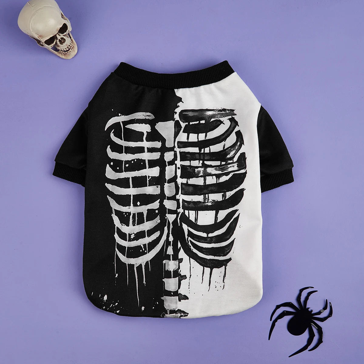 Dog Hoodies Puppy with Cool Skeleton  Printed Sweatshirts for Small Medium Dog Cat Soft and Comfort  Shirts Halloween Dog Pajama