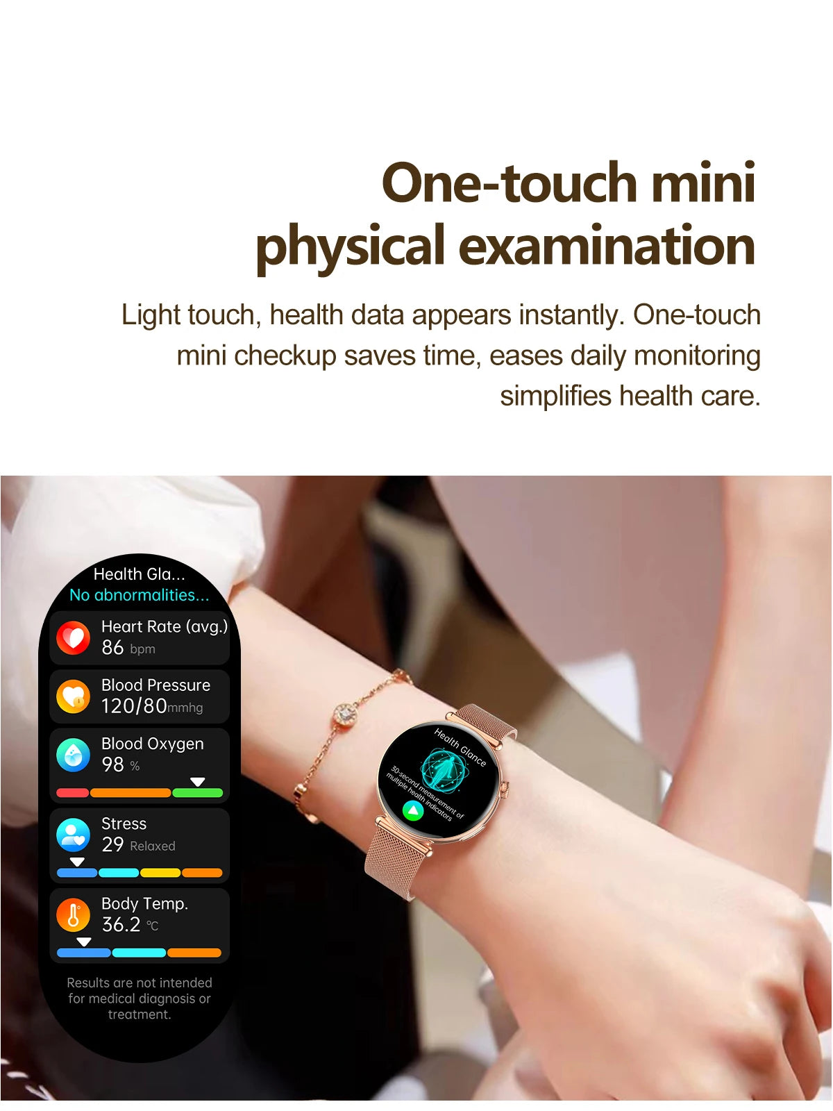 2026 New Women AI Smart Diagnosis Smart Watch HRV+ECG Uric Acid Blood Oxygen Health Monitor IP68 Waterproof Sports Smartwatches