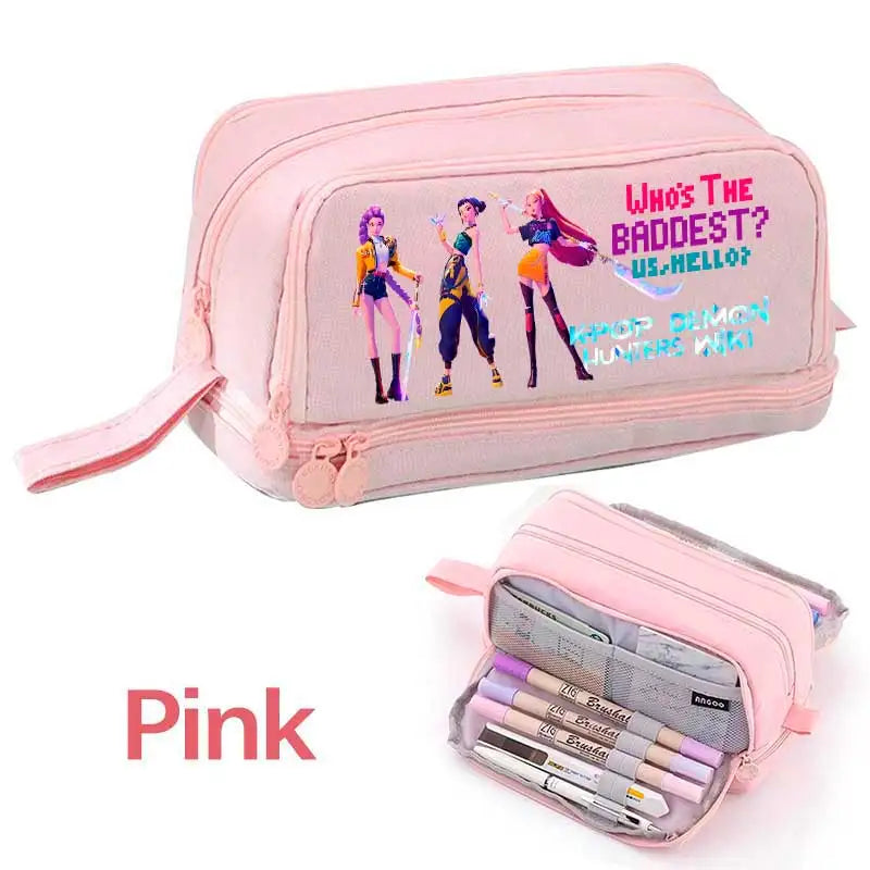 Demon Hunters Pencil Case – Multi-Functional Stationery Storage Bag - I YAN
