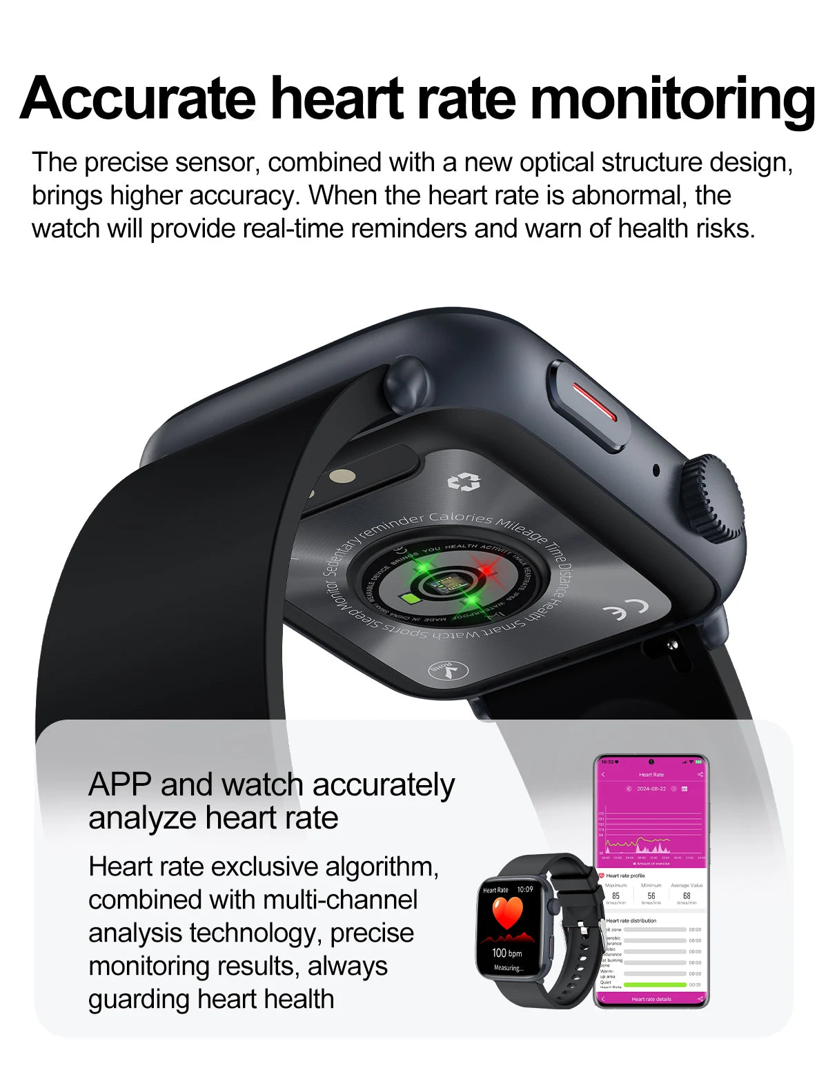 New Fashion NC SmartWatch For Men 1.85'' 240*284 AMOLED Screen Bluetooth Call Health Monitor Waterproof Sport Smartwatches Women