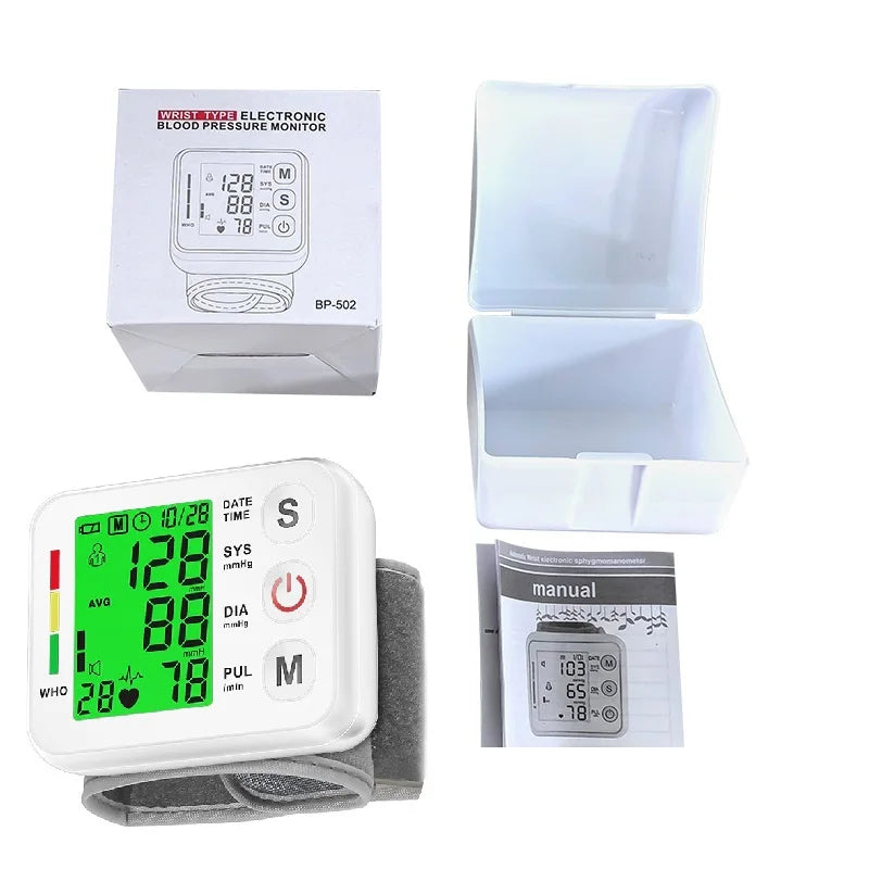 Blood Pressure Digital Wrist Blood Pressure Monitor Medical Upper Automatic Tonometer Meter Pulse Oximeter Forehead thermometer