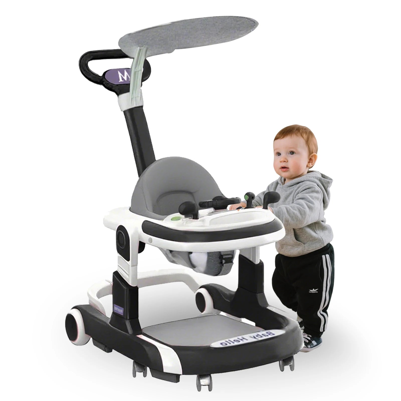 I YAN 5-in-1 baby infant walker with learning toy, anti-rollover design, multifunctional, without battery, suitable for infants.